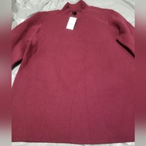 Ann Taylor Factory Burgundy Turtleneck Sweater